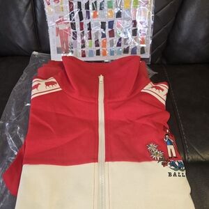 Bally Red and Cream Windbreaker